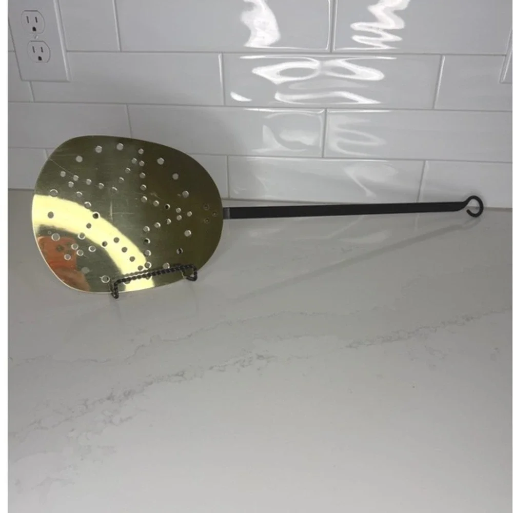 Baldwin Brass Wrought Iron‎ Star Perforated Skimmer 25.5 Inch - Rare